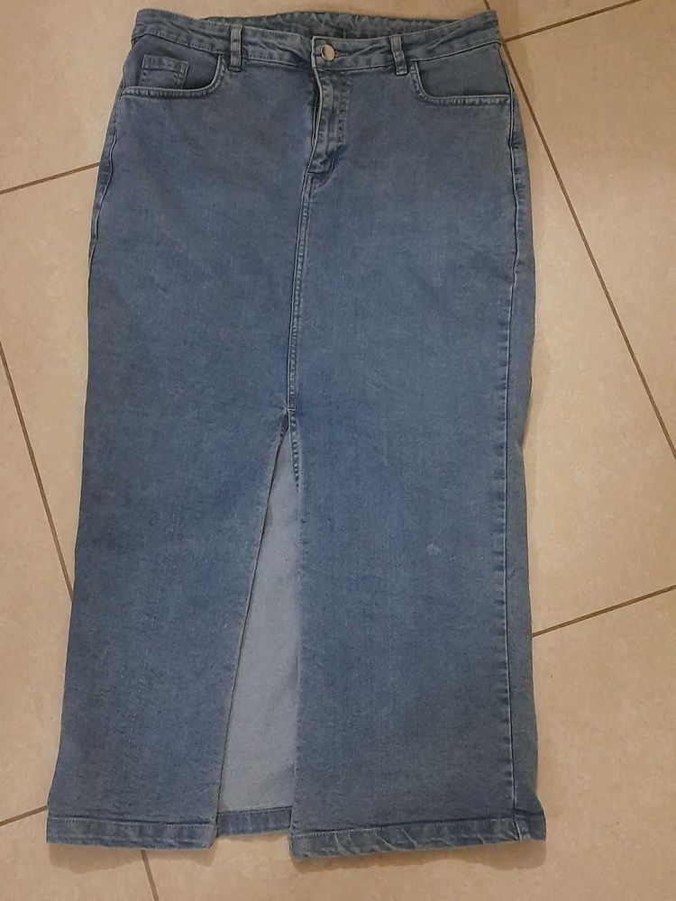 Denim Midi Skirt