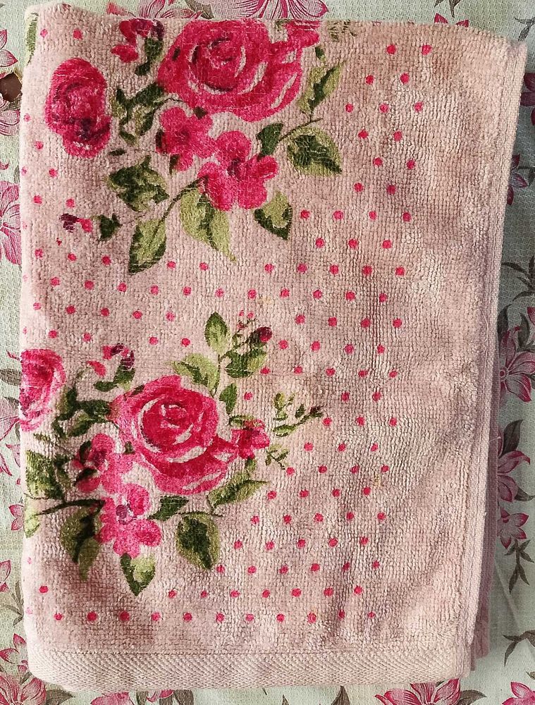 Rose Print Hand Towel