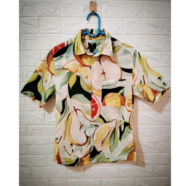 Regular Fit Half Hand...H&amp;M... Printed Shirt