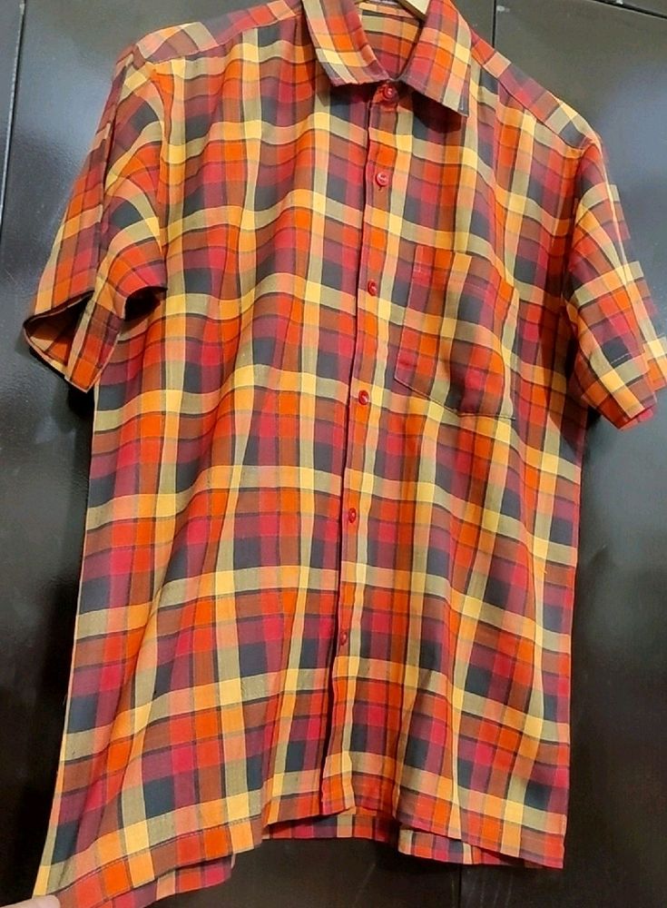 Multi Check Printed Shirt For Boy &amp; Men 40 Chest