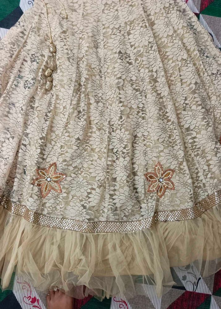 Floral Lace Lehenga Skirt