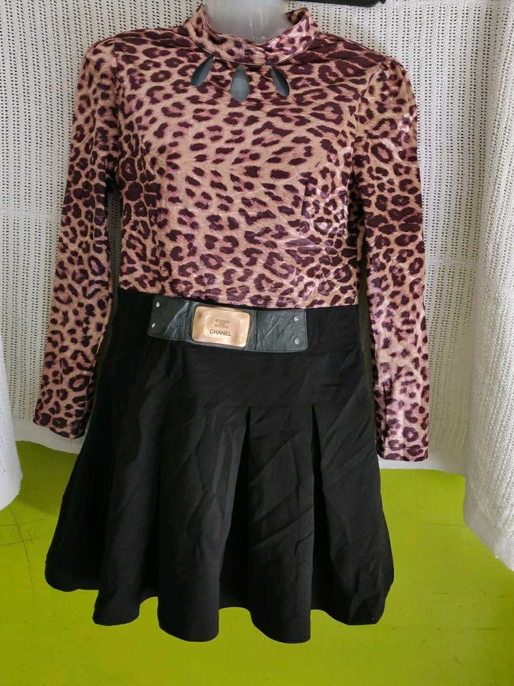 Leopard Print chanel dress
