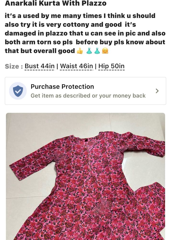 Anarkali Kurta With Plazzo