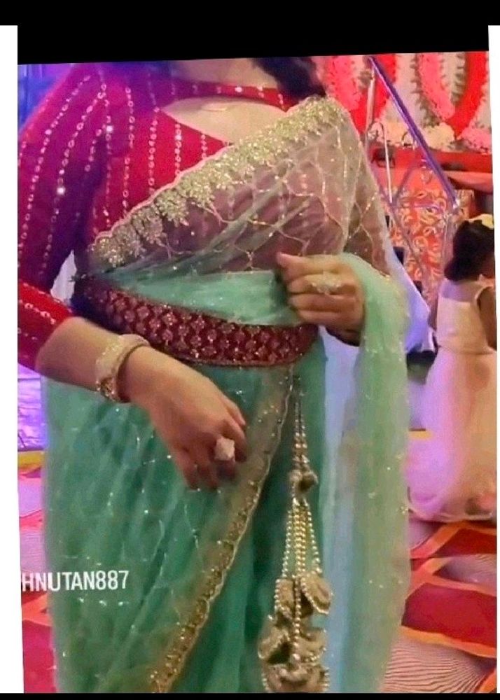 Beautiful full hand work saree