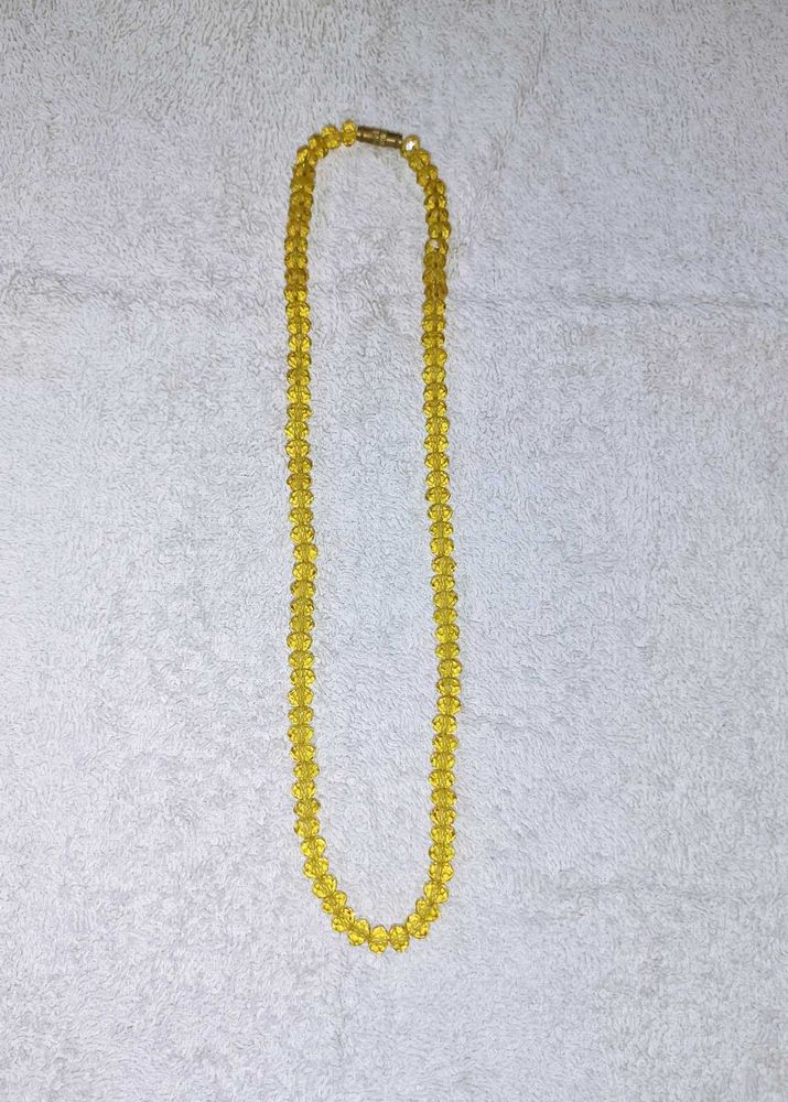 Yellow Beaded Necklace