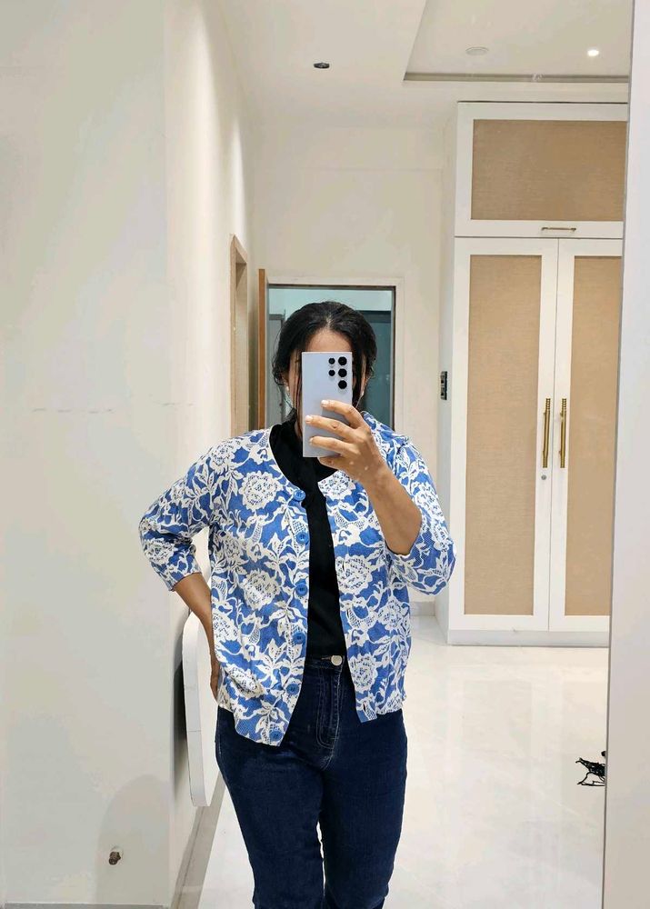 Floral Button-Down Jacket