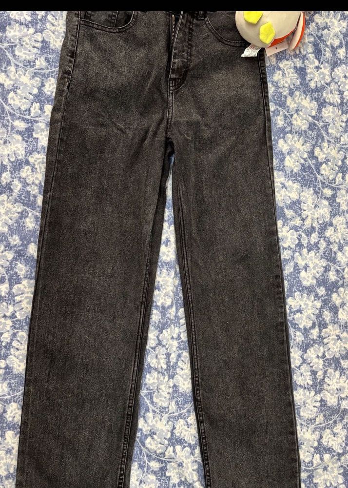 Charcoal Straight Jeans Women