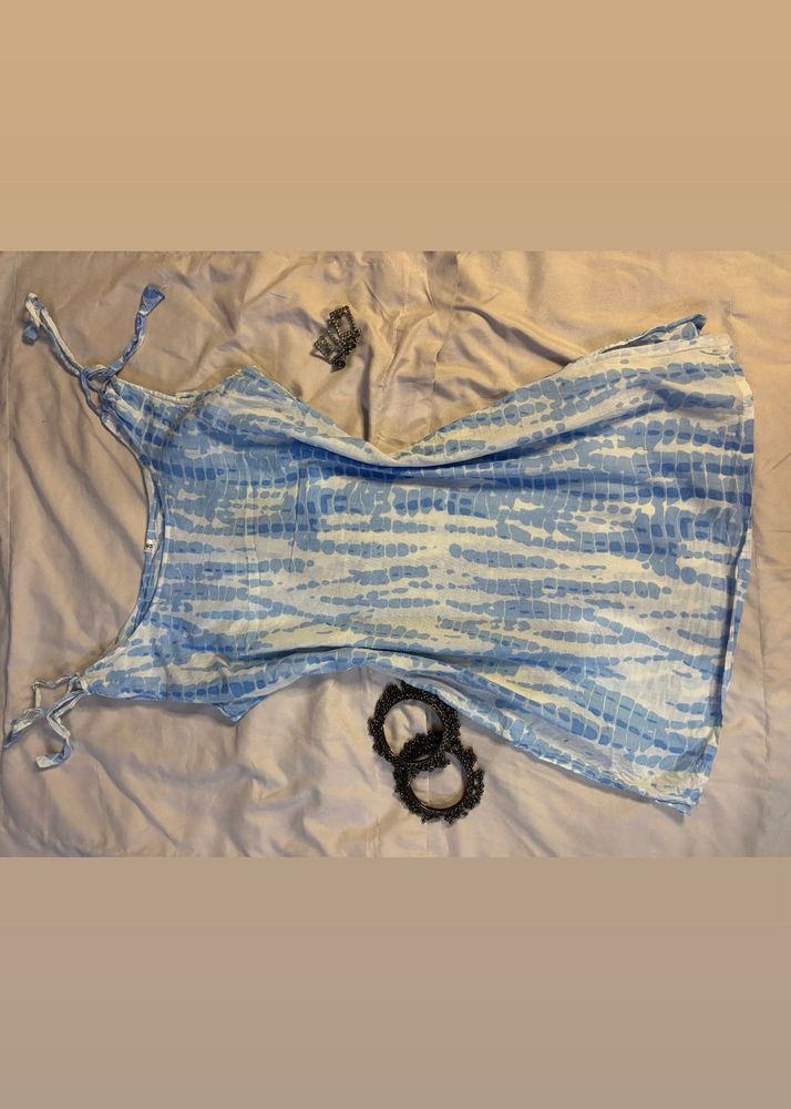 Tie Strap Short Kurti. SIZE-28-32