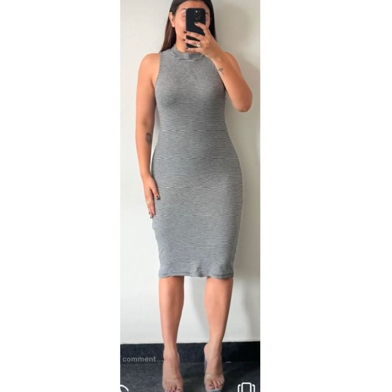 Black And White Strips Bodycon