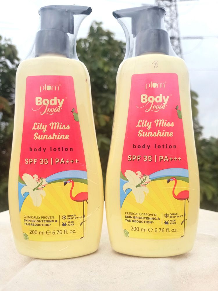 2 Pack❤️ Plum Lilly Miss Sunshine 🌞 Body Lotion