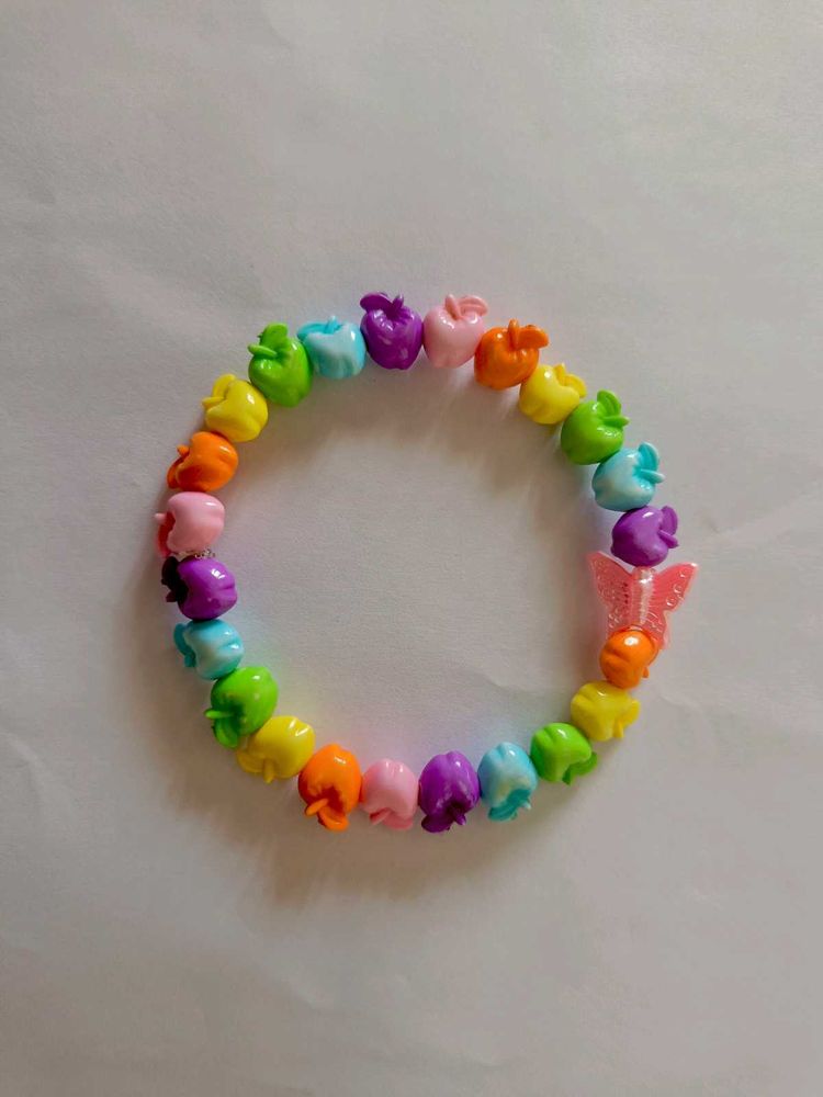 Colorful Beaded Butterfly Bracelet