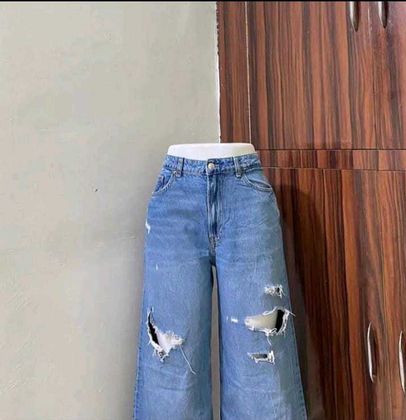 H&amp;M High Waisted Wide Leg Jeans