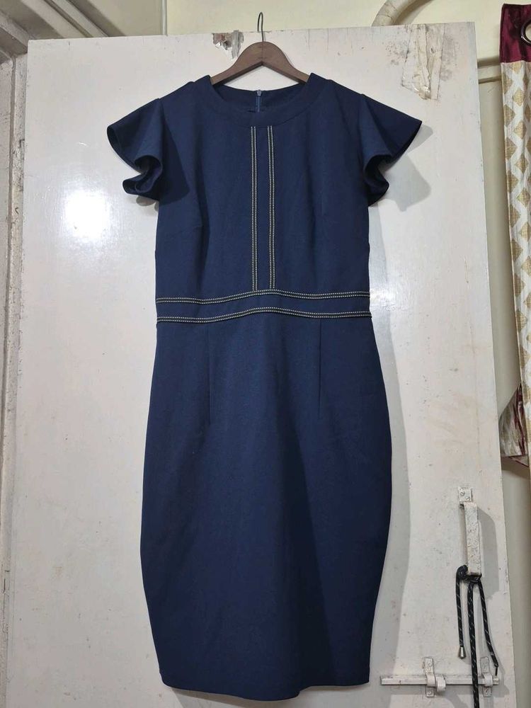 Navy Blue Midi Dress
