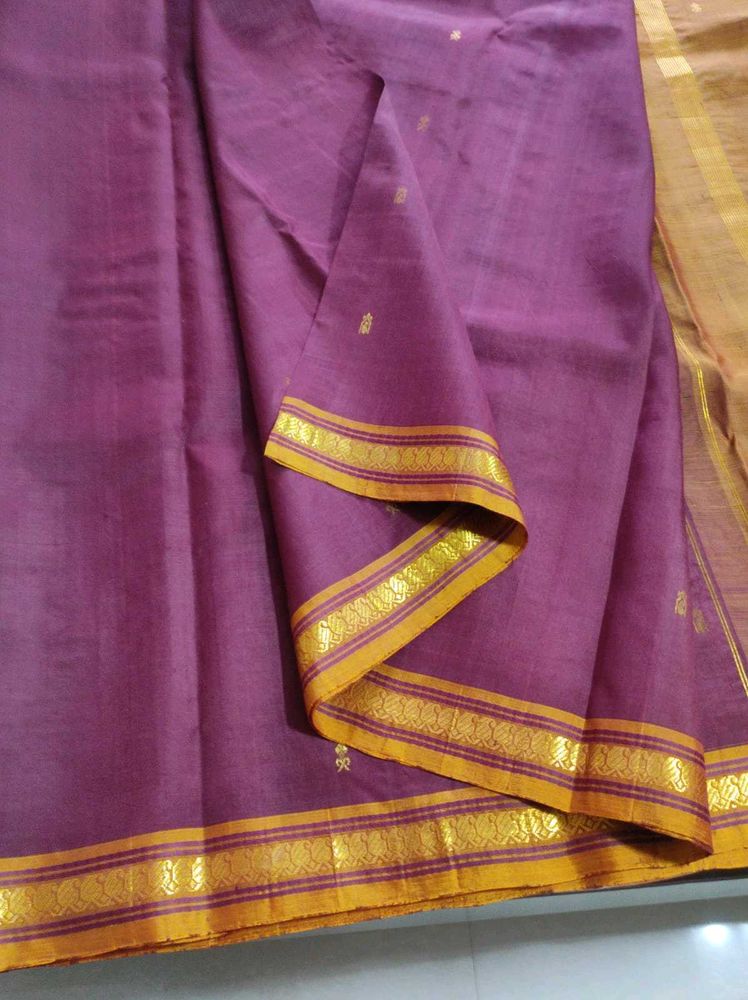 Brown Korvai Kanchipuram Silk Saree