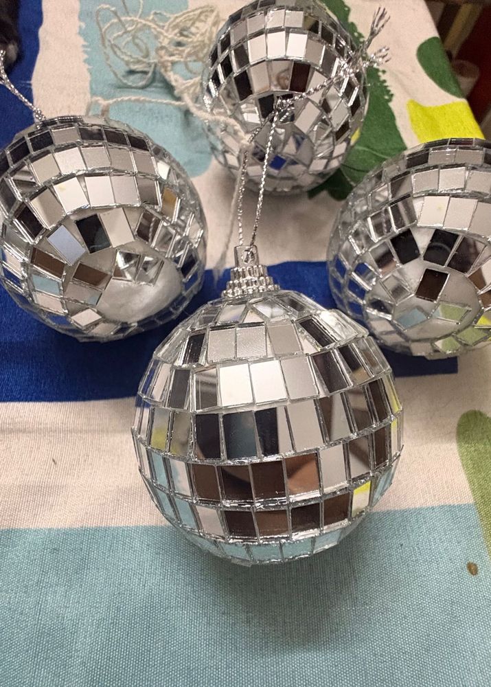 Disco Christmas Ball Ornaments (Set of 4)