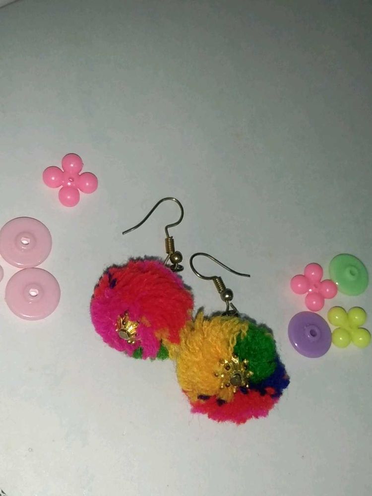 Pom Earrings