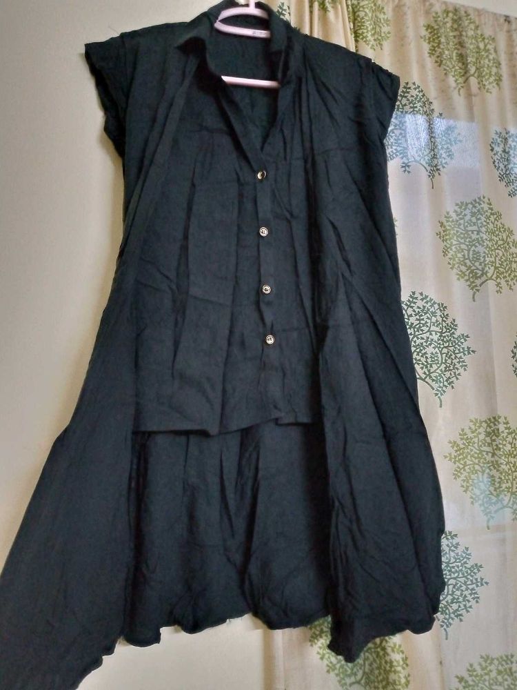 Black Shirt &amp;Coat Type Top🖤