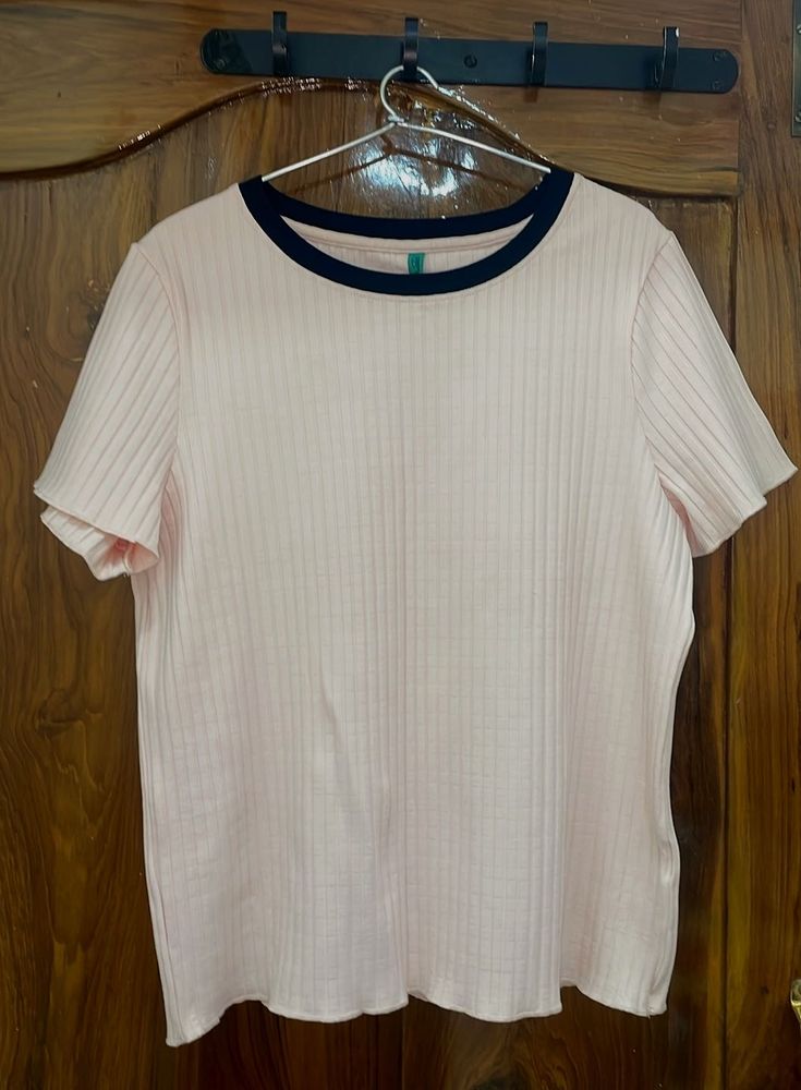 Pink Ribbed T-Shirt