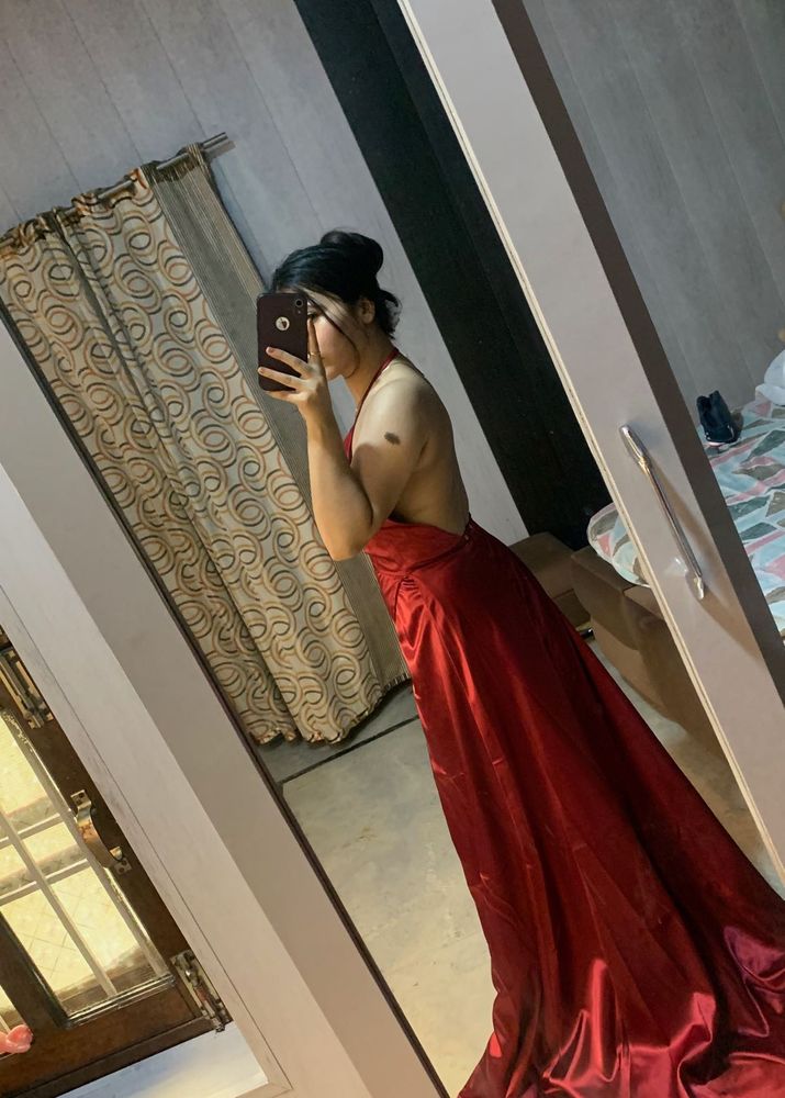Pretty Satin Party Slit Dress🎀❤️💗
