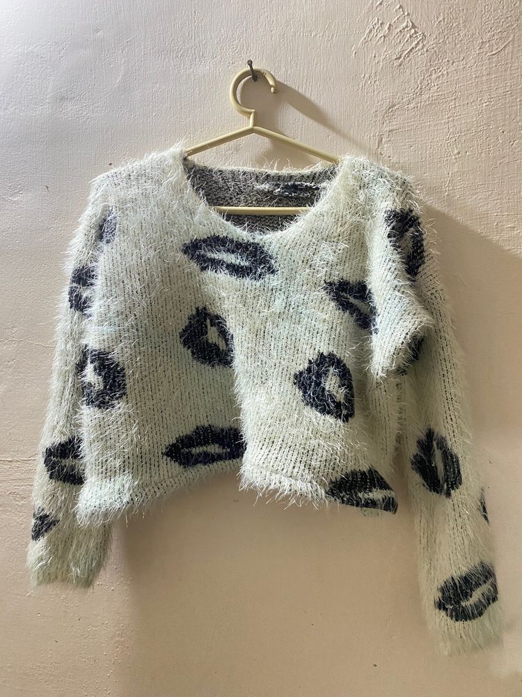 Fur Crop sweater Women