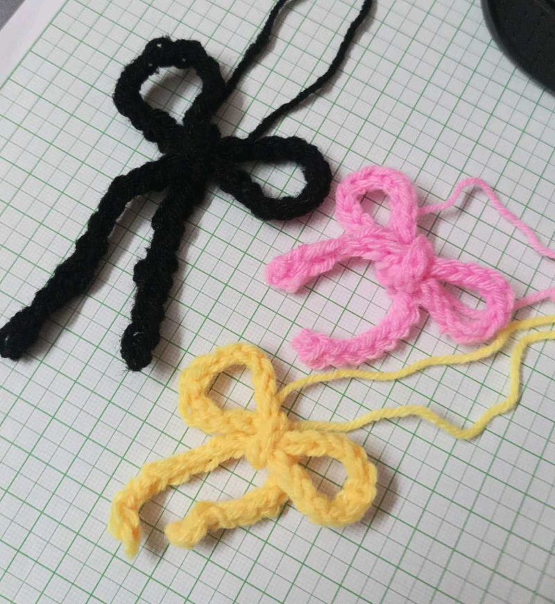 Crochet Bow Bag Charm 🎀