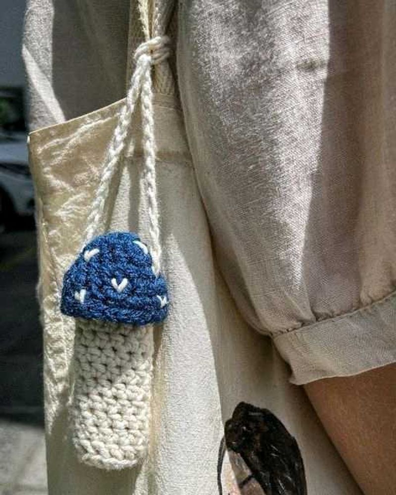 Crochet Mushroom Pouch