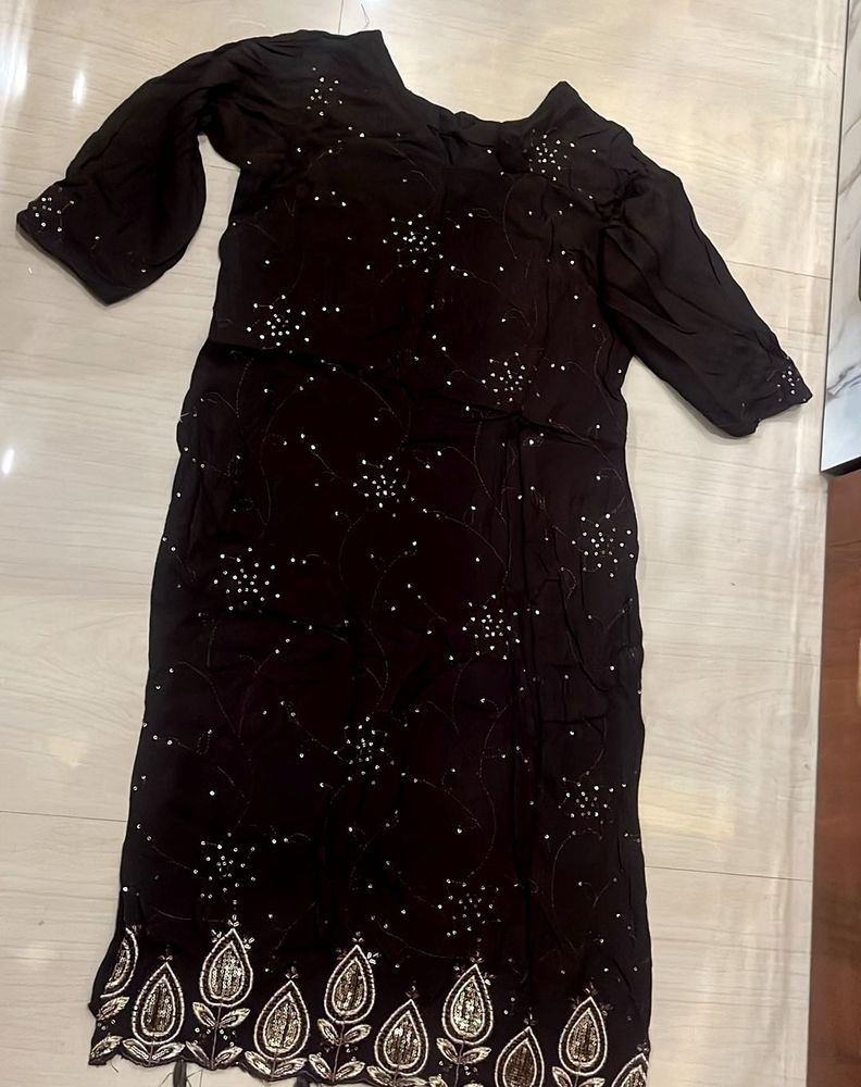 Elegant Brown pure cotton kurti