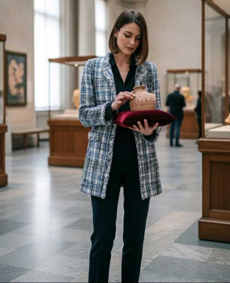 ZARA BASIC Tweed Style Jacket