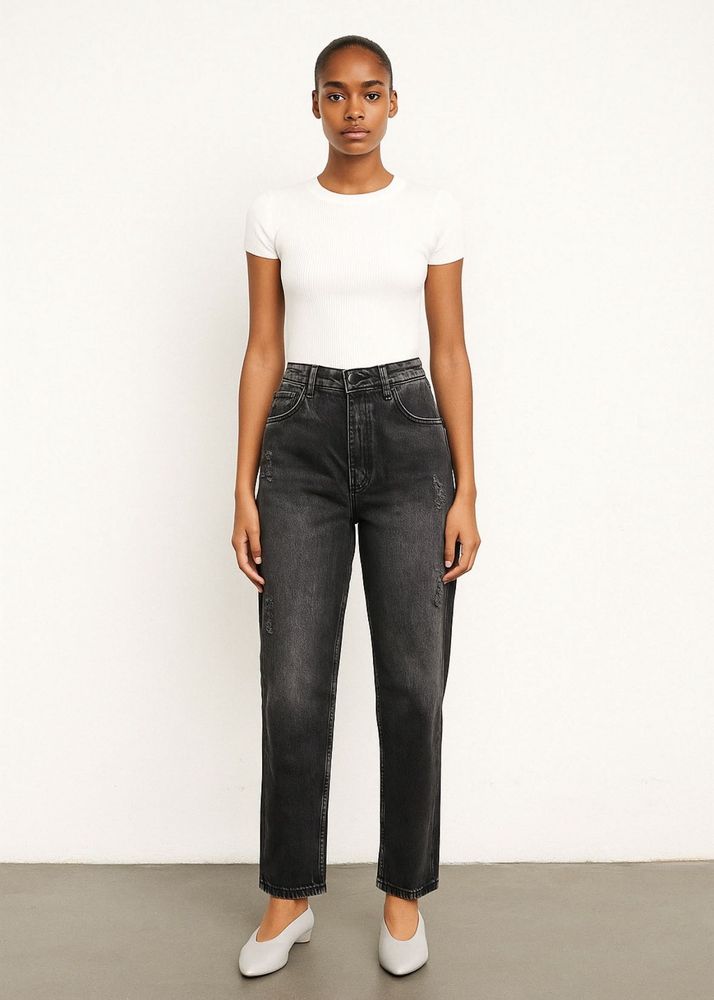 Zudio Faded Black Jeans