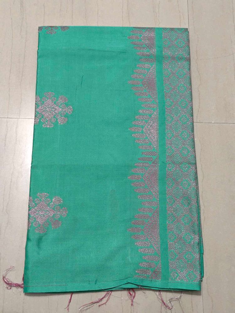 Fancy Sea Green Saree