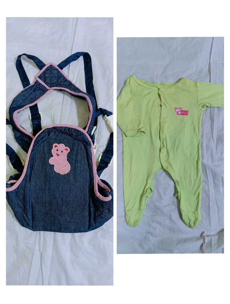 Cute Baby Romper &amp; Bab Carrier