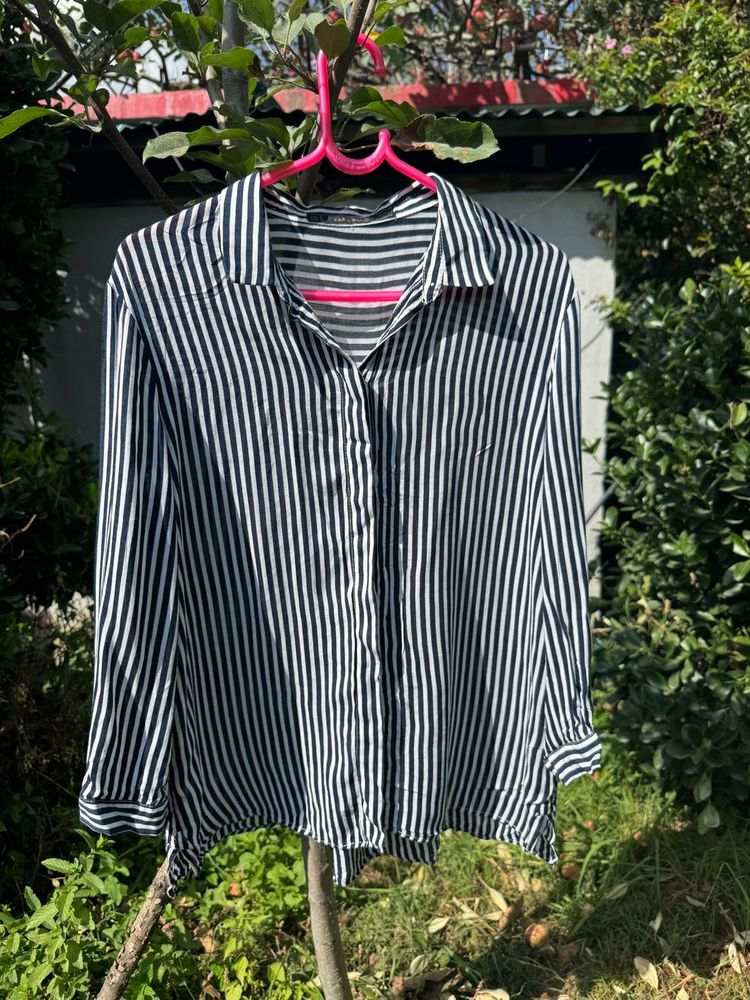 Striped Button-Down Shirt