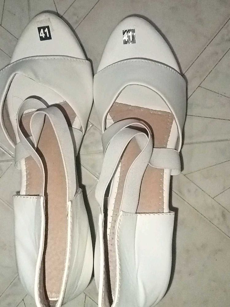 White Stylish Heels Sandal