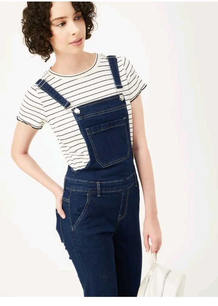 Max Women’s Solid Denim Dungaree – Brand New
