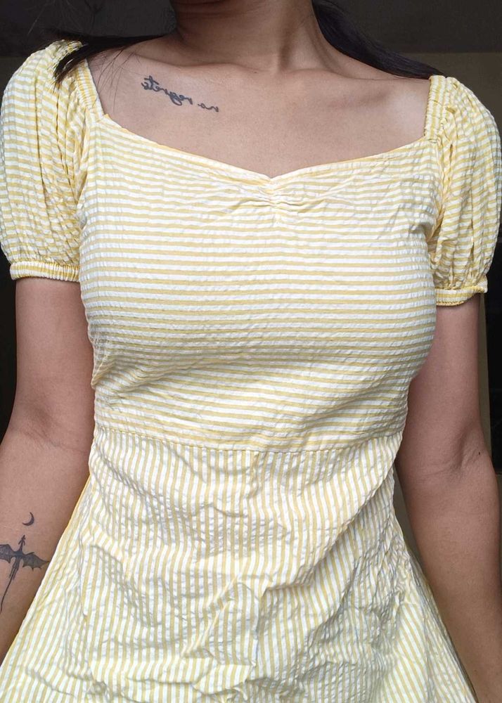 Yellow Striped Dress💛