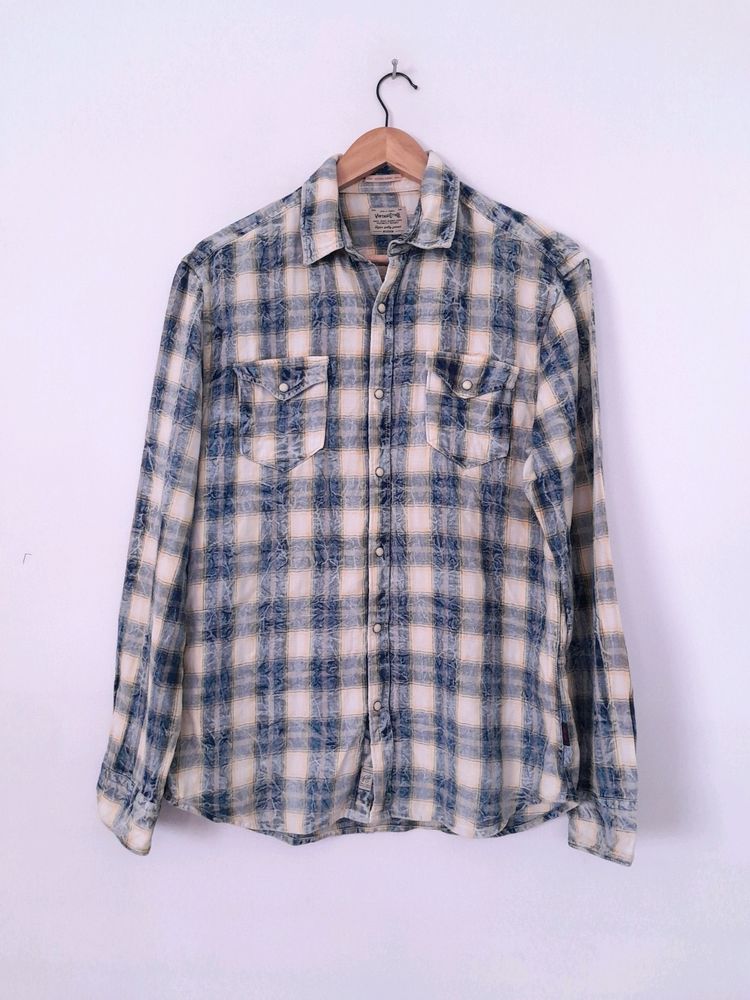 Lucky Brand Plaid Western Shirt