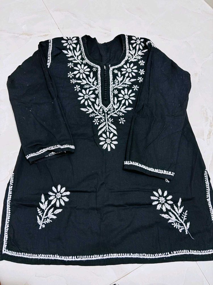 Black Embroidered Kurti