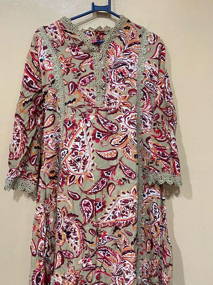 Paisley Print Kurta