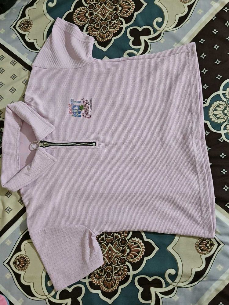 Cute lavender Ribbed Top