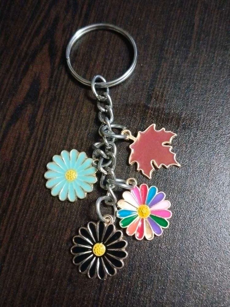 Floral Charm Keychain