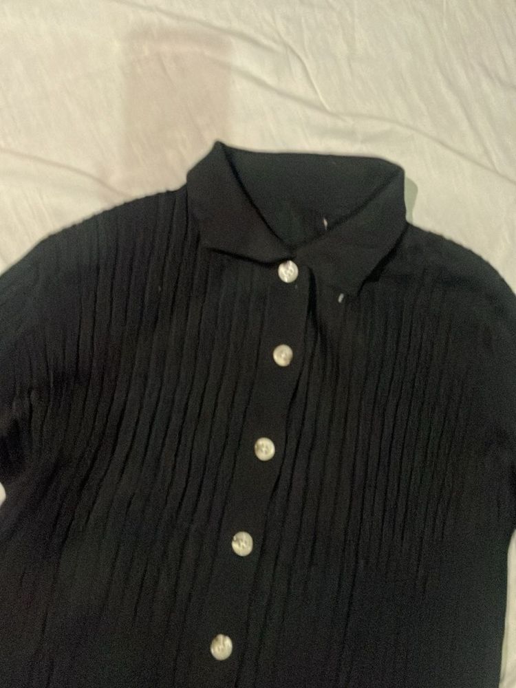 Black Button-Up dress