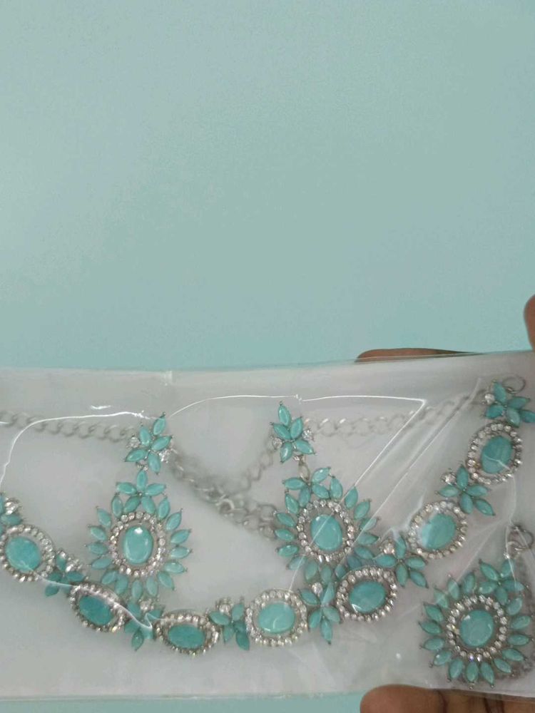 Fancy Neckset with Earring And Mangtikka