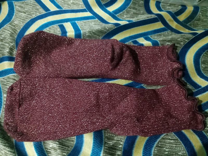 Sparkly Purple Socks