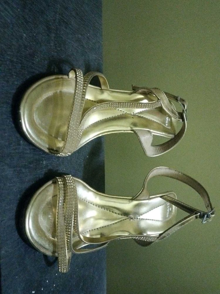 Gold Strappy Sandals