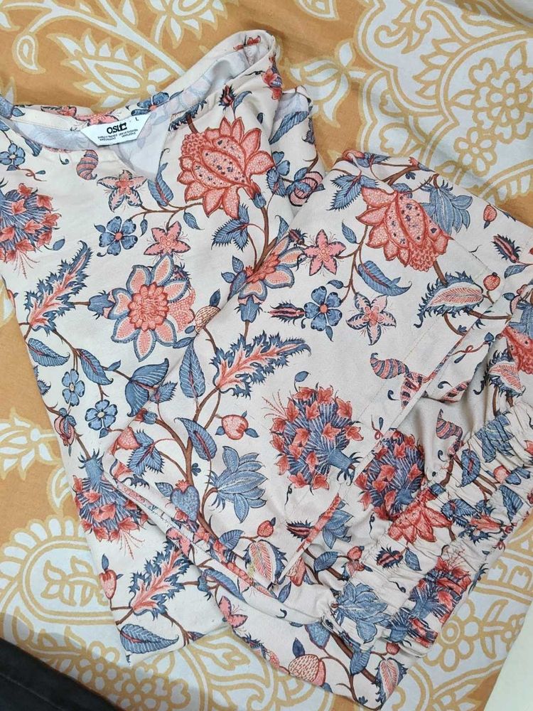 Floral Pajama Set &amp; Ketch Kurta Combo