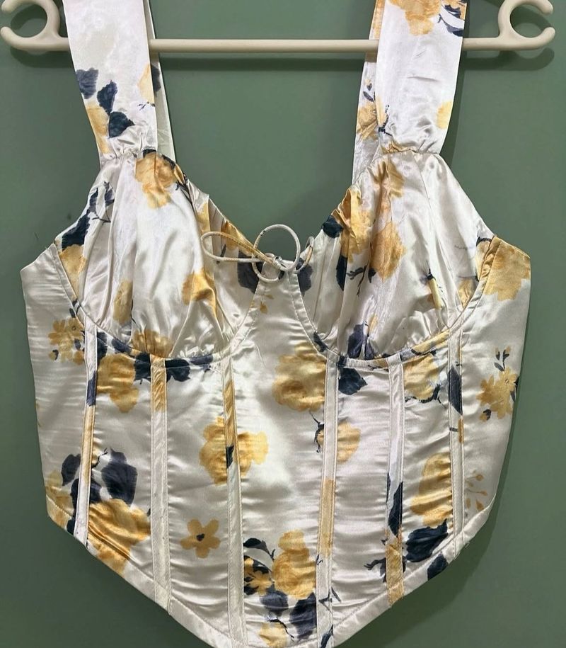 Floral Corset Top In Size Xs And S