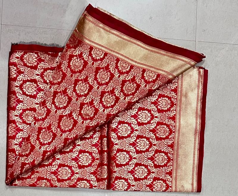 Red &amp; Gold Banarasi Silk Saree