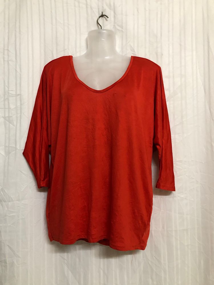 Orange Long Sleeve Top
