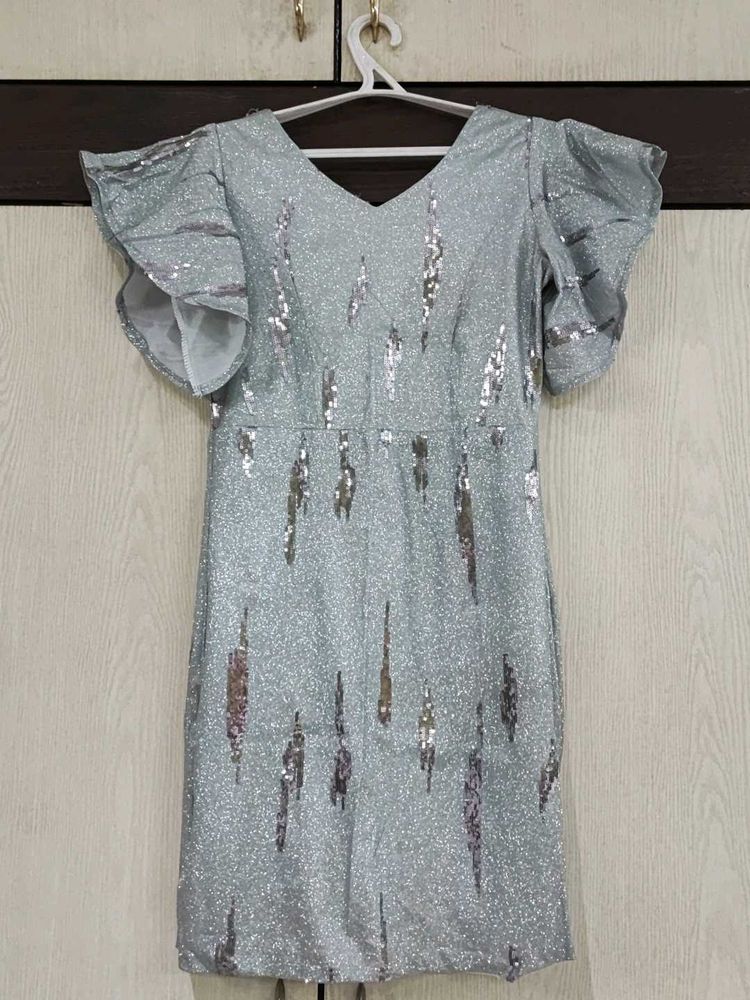 Sparkling Silver Party Dress