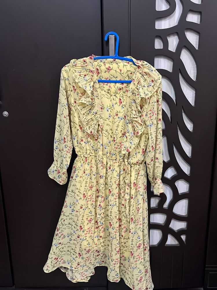 Floral Ruffle Midi Dress